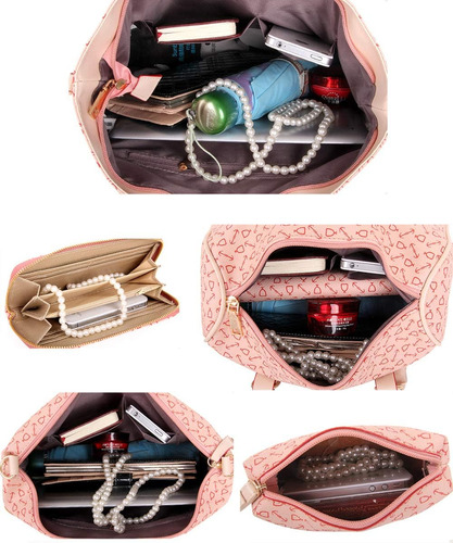Rainbosee Bolso De Mano Para Mujer De 6 Piezas, Bolso De Con