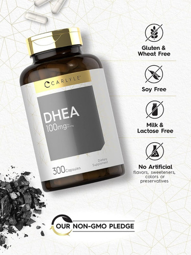 Dhea Deshidroepiandrosterona 100mg 300 Capsulas Eg T62