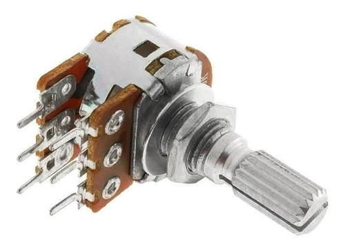 Potenciómetro Doble 5k 6 Pines Estéreo