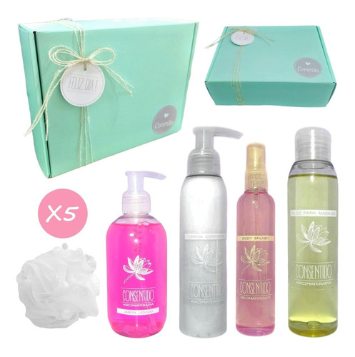 Kit Caja Regalo Box Mujer Relax Zen Rosas Spa Aroma Set N84