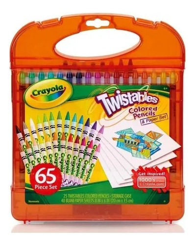 Set Crayola 25 Crayones De Colores Twistables + 40 Hojas