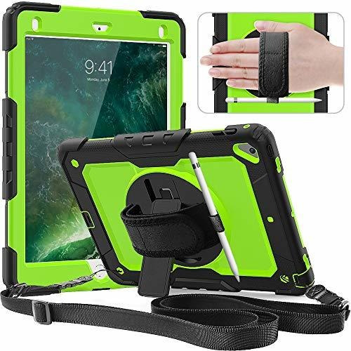 Funda Rigida De Correa Color Verde Compatible Con iPad 6 Gen