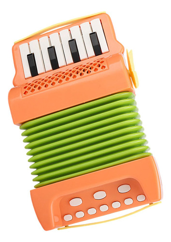 Acordeón De Piano De 10 Teclas Y 8 Bajos, Música Naranja