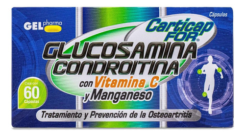 Carticap For C/60 Caps Glucosamina Y Condroitina Gelpharma