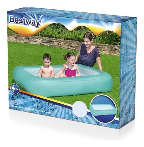 Pileta Infantil Rectangular 1.65x1.04 Alto:25cm Bestway 