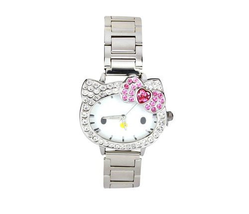 Hello Kitty Exclusivo Reloj Face Cristales Sanrio Original
