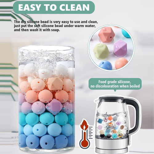 225 Cuentas De Silicona Para Hacer Llaveros, Varios Colores