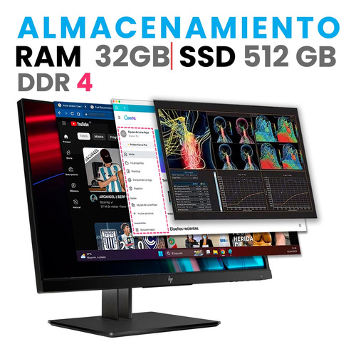 Equipo Pc Hp 24 Z2 Amd Radeon Xeon 9th 32gb Ram 512gb Ssd (Reacondicionado)