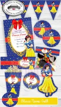 Comprar Kit Imprimible Blanca Nieves Gold Invitación Candy Bar