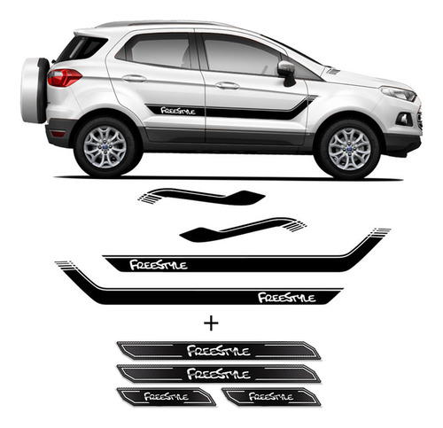 Faixa Lateral Capô Ecosport Freestyle E Soleira Resinada