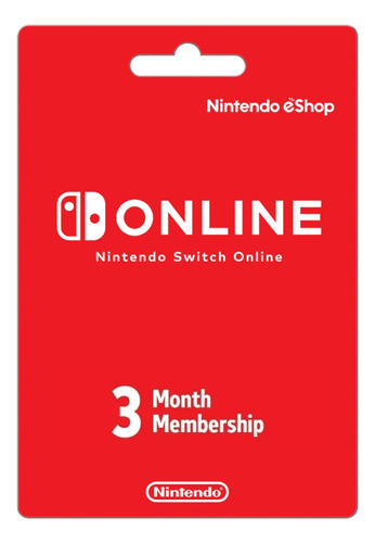 Nintendo Switch Online Giftcard 03 Meses | Tarjeta Membresía