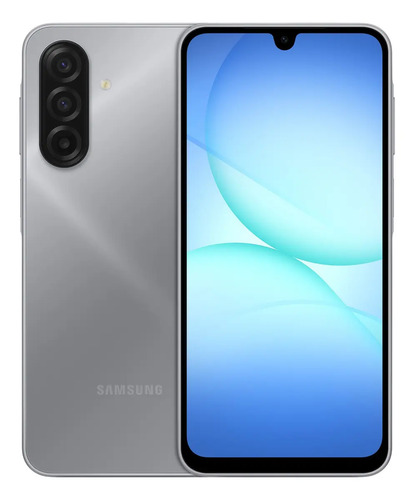 Samsung Galaxy A17 4g, tela de 6,7", armazenamento 128gb 6gb RAM, câmera 50mp, bateria 5000mah, cor cinza.