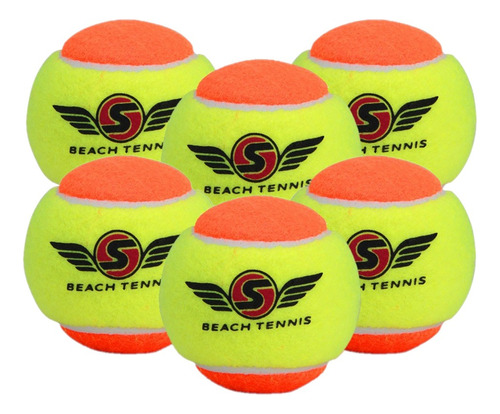 Bola De Beach Tennis Sexy Brand - 6 Bolas