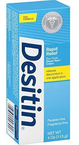 Rápido Alivio Desitin Óxido De Zinc Diaper Rash Cream 4 Oz (