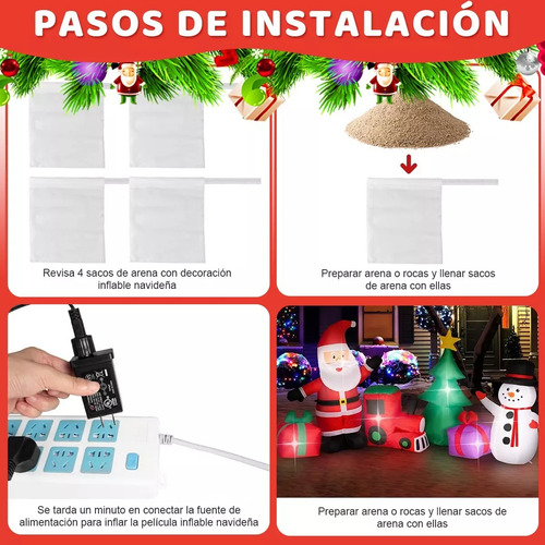 Inflable De Navidad Santa Claus Inflable Navideño Decoracion