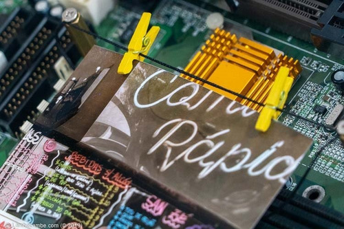 Porta Retrato Artesanal Com Placa Mãe Vertex Reciclagem