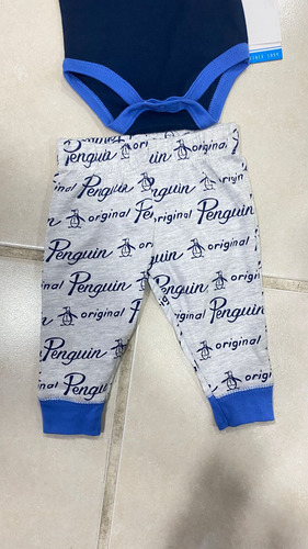 Conjunto De 3 Piezas Para Bebé Original Penguiun