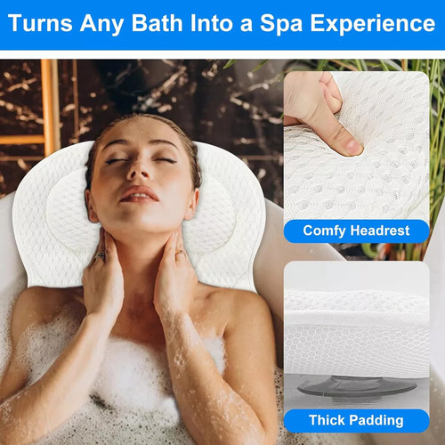 Almohada De Spa Antideslizante Con Ventosas