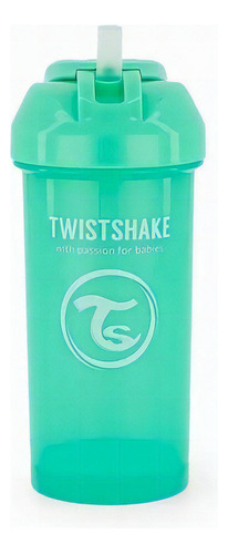 Vaso Con Bombilla Straw Cup Twistshake 360 Ml Color Verde