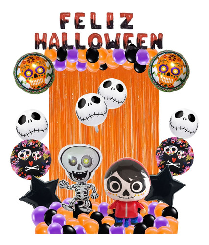 Globos Coco Miguel Halloween Jack Esqueleto Muertos Calavera