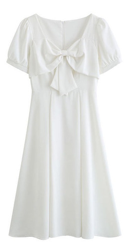 Vestido Blanco De Verano Falda Blanca Pequeña Fresca Ropa De