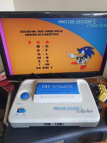comprar Master System 3 Collection 131 Super Jogos Somente O Console Funcionando Leia!