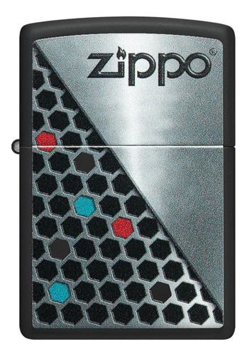 Encendedor Zippo Hexagon Design Negro Zp48709