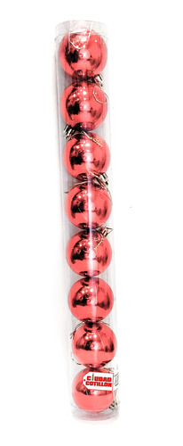 Set Bocha X8 Brillante 5cm Árbol Navidad - Cc