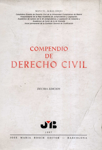 Libro Compendio De Derecho Civil