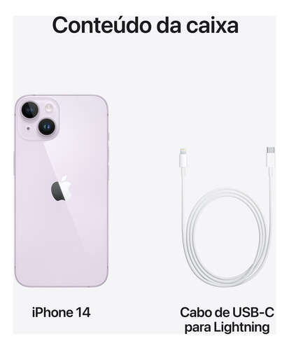 Apple iPhone 14 (128 GB) - Roxo - Excelente (Recondicionado)