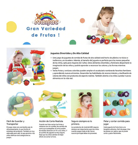 Juguetes Educativos De Cocina De Simulación, Juego De 18p Multicolor