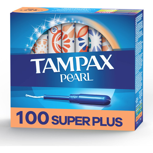 Tampax Pearl Tampons Super Plus Absorcion, Con Trenza De Pro