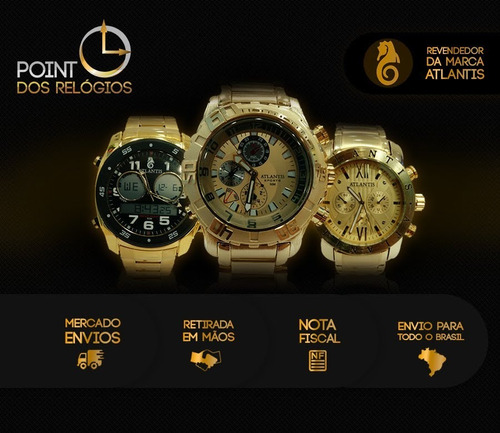 Relógio Atlantis Feminino Luxo Original - Lançamento. M.3153