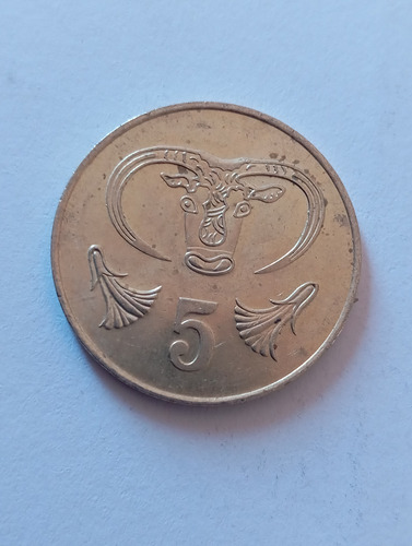 Moneda Chipre 5 Cents 1985 Cabra (&1739 (Usado)
