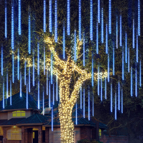 Joiedomi Luces De Lluvia De Meteoritos De Navidad, Cadena D.