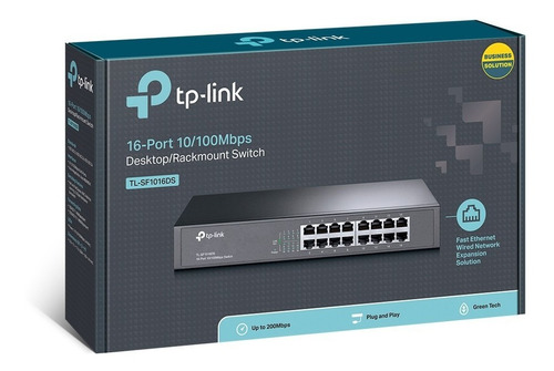 Switch 16 Portas 10/100 Mbps Para Rack Tp Link Tl-sf1016ds