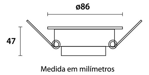 Spot De Embutir Recuado Blumenau Lâmpada Mr16 Redondo Preto