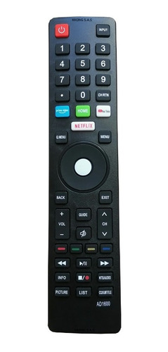 Control Remoto Tv Hyundai Netflix Prime Youtue + Funda + Pil