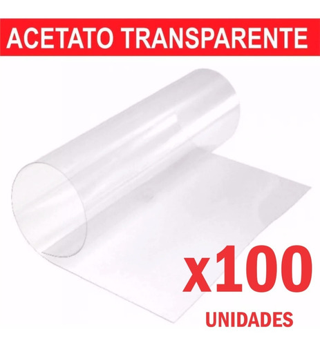 100 Acetato Laminas De 50x70cm Planchas Cristal Transparente