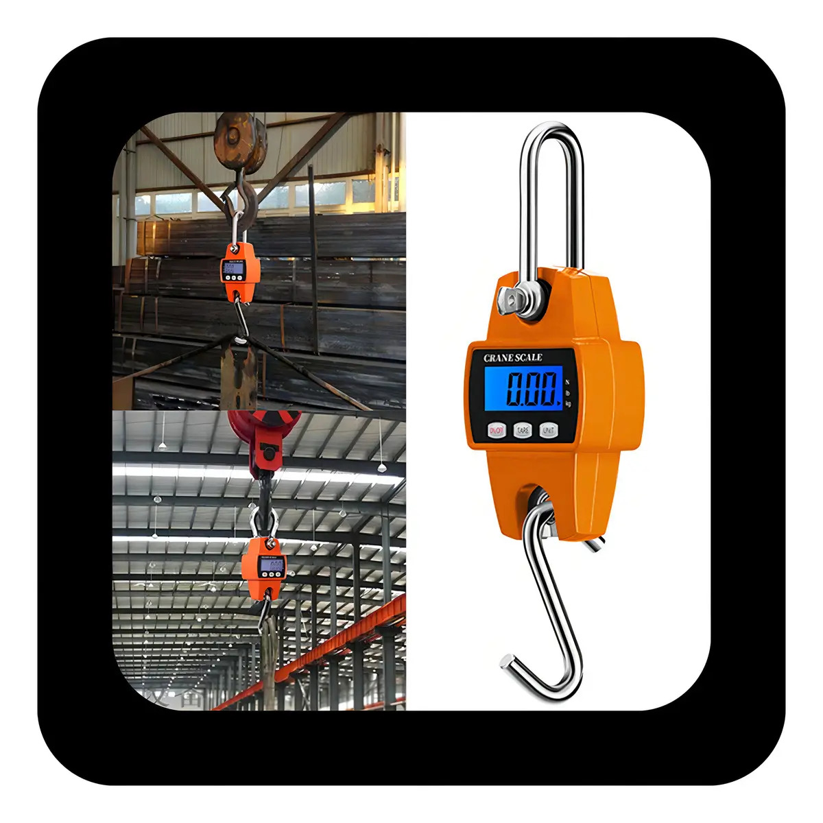 Balança Digital 300 Kg Guindaste Industrial Lcd Portátil