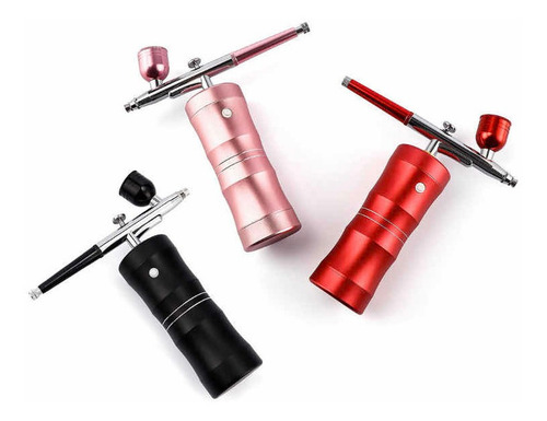 Kit Aerógrafo Com Compressor Portátil Sem Fio Bivolt 0.3 Mm