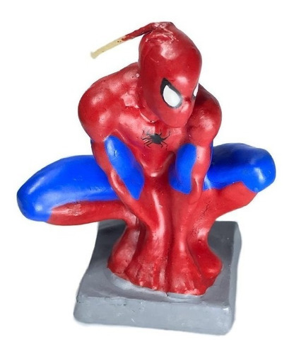 Vela Velita Spiderman Hombre Araña Cera Figura Cumpleaños Gm