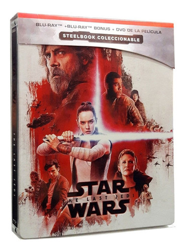 Star Wars Episodio 8 Ultimos Jedi Steelbook Blu-ray + Dvd