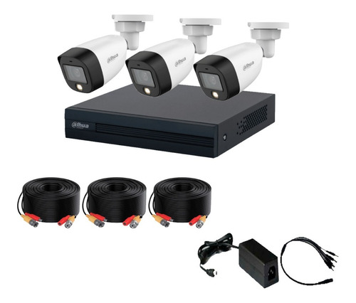 Kit Dvr 4 Canales 5mp + 3 Cámaras Full Color 5mp, Accesorios