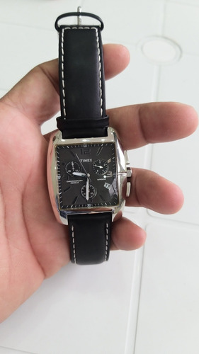 Relógio Timex Monaco Analógico Quadrado Couro Novo Lindo
