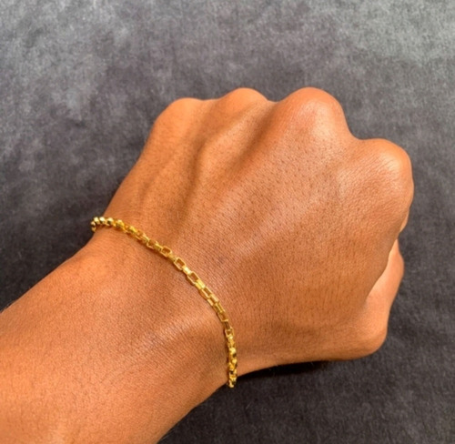 Imagem 4 de 6 de Pulseira Aço Inoxidável Dourada Cartier 3mm