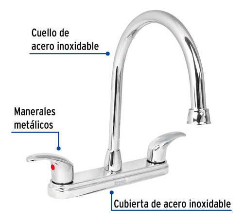 Llave Mezcladora Manerales Para Fregadero Alto Foset 49687