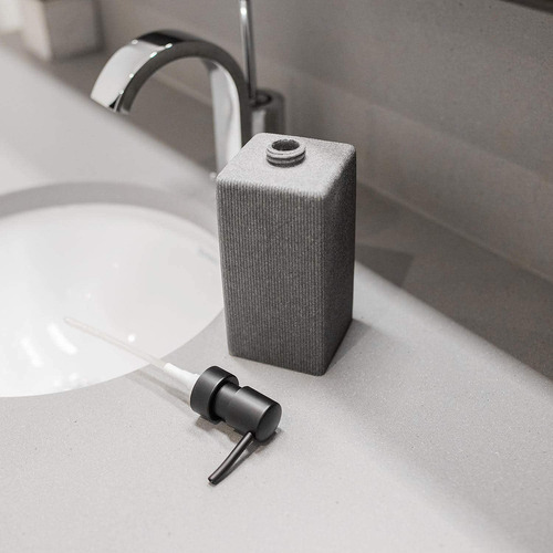 Dispensador De Jabón Varato Diseño Moderno Gris 20 Cm