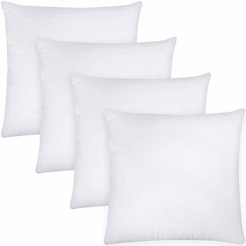 Almohadas Utopia Para Camas Y Sofa Blancas 4 Pzs Decorativas