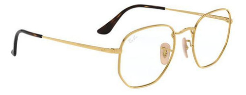 Montura hexagonal dorada para gafas Ray-ban Rb6448 2500
